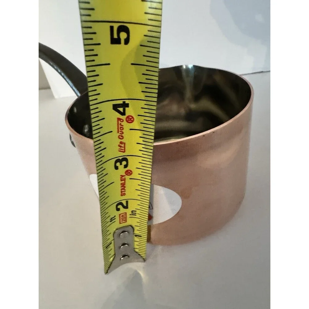 Baumalu Copper Pot Saucepan Cast Iron Handle Made In France 3.5 Inch